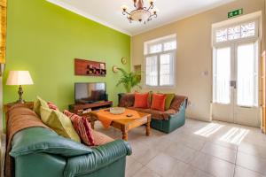 A seating area at Skalina