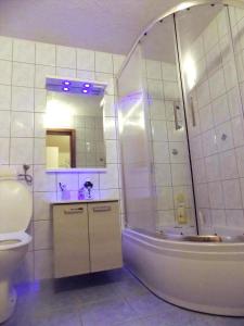 a bathroom with a tub and a sink and a toilet at Apartment Lopar 10 in Lopar