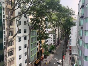 an overhead view of a city street with buildings at Asian Ruby Boutique Hotel Bùi Thị Xuân in Ho Chi Minh City