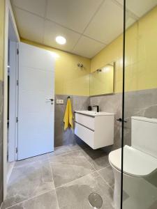 トレビエハにあるTorrevieja apartmentのバスルーム(トイレ、洗面台、シャワー付)