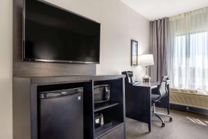 Comfort Inn & Suites Greer - Greenville的电视和/或娱乐中心