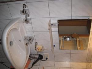 Ένα μπάνιο στο Alpina Appartement