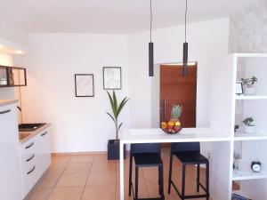 Kuchyň nebo kuchyňský kout v ubytování Apartment IVA Studio