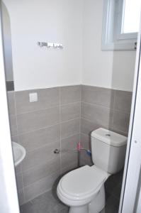 a bathroom with a toilet and a sink at Villa Rita in Ohrid