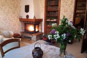 Posezení v ubytování Gîte La Lisière, en Brocéliande