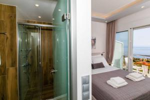 A bathroom at Chrysi's Ocean View Retreat