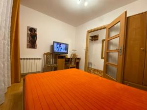 Televízia a/alebo spoločenská miestnosť v ubytovaní 2-pokojowe Apartamenty KAMIL Krynica-Zdrój