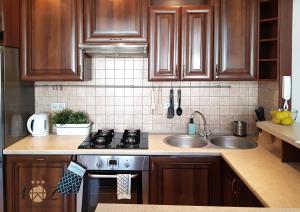 Kuchyňa alebo kuchynka v ubytovaní Apartament Peowiaków Superior