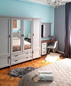 Posteľ alebo postele v izbe v ubytovaní Apartament Peowiaków Superior