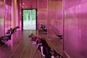 Fitness centrum a/nebo fitness zařízení v ubytování Miura Hotel