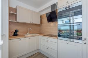 Kuchyň nebo kuchyňský kout v ubytování Apartman Bonaca