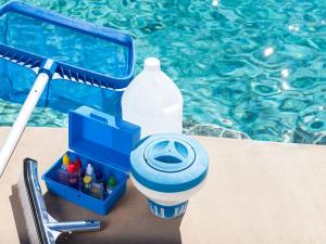 Bazén v ubytování Fruska Pool House nebo v jeho okolí