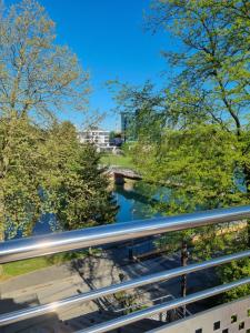 a view of a river from a bridge at City Bridge Guest House in Bihać