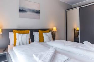 Postel nebo postele na pokoji v ubytování Apartament z widokiem na góry