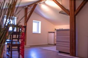 Kuhinja ili čajna kuhinja u objektu CLAUS RESCH APPARTEMENTS - E-Bike, Wandern, Minigolf, Familie, Urlaub an der Weinstraße
