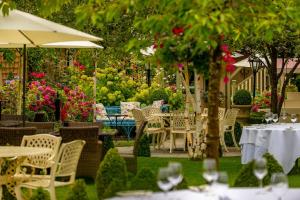 A garden outside Step House Hotel