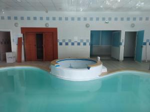 - une grande piscine dans une chambre avec baignoire dans l'établissement Désireé, à Bias