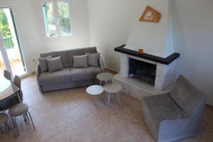 Posezení v ubytování Villa Pyrgos