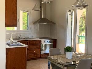 Kuchyň nebo kuchyňský kout v ubytování Villa Pyrgos