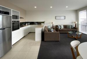 Kuchyň nebo kuchyňský kout v ubytování Shells Apartments + 14 fotografií