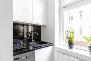 Kuchyňa alebo kuchynka v ubytovaní Parkowa 33 Apartment Sopot