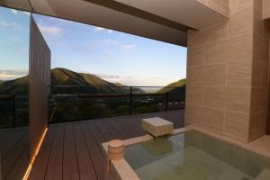 Almennt fjallaútsýni eða fjallaútsýni eins og það er á ryokan-hótelinu