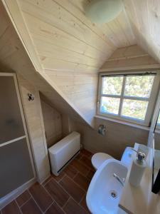 A bathroom at Chalupa Leštiny