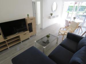 Televízia a/alebo spoločenská miestnosť v ubytovaní Casa Sur