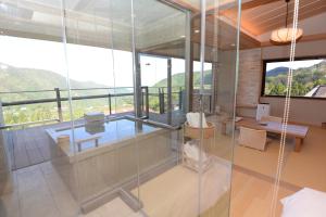 Almennt fjallaútsýni eða fjallaútsýni eins og það er á ryokan-hótelinu