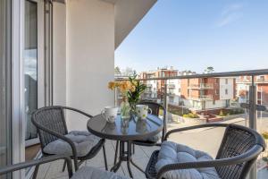 Ban công/sân hiên tại Apartment Klifowa Resort with SPA, Fitness & Kids Room by Noclegi Renters