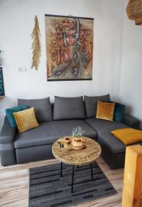Posezení v ubytování Loft Żuławy, apartament na wyłączność