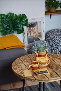 Posezení v ubytování Loft Żuławy, apartament na wyłączność