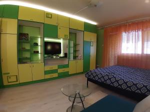 Kuchyň nebo kuchyňský kout v ubytování Apartment Adela