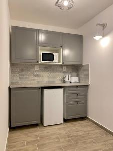 Kuchyňa alebo kuchynka v ubytovaní Pacsirta Apartman Grand