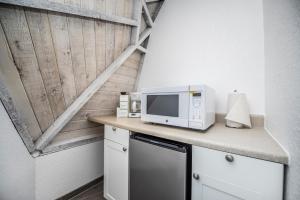 un microondas sentado en una encimera en una cocina en ROOM 03 - Lake Sumner en Clermont