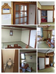un collage di quattro foto di una stanza di Suijin Hotel - Vacation STAY 38314v a Chichibu