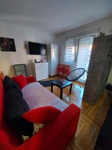 TV a/nebo společenská místnost v ubytování Studio IKA