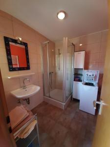 Kuchyň nebo kuchyňský kout v ubytování Ferienhaus Chalet Cottage Ourtalblick 2km von Vianden-Lux
