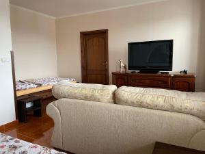 A television and/or entertainment centre at Četnická stanice Hluboká