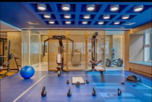 Fitnesscentret og/eller fitnessfaciliteterne på Apartamento em Resort & Spa Gramado