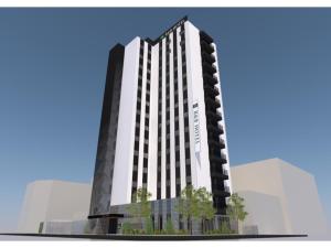 a rendering of a tall white building at R&B Hotel Nagoya Ekimae - Vacation STAY 15184v in Nagoya