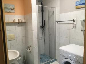 Koupelna v ubytování Ferienhaus Ahornallee