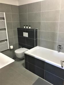 Kúpeľňa v ubytovaní Horské apartmány Na Pastvinách