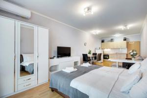 A television and/or entertainment centre at Fonyód Beach Apartment