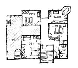 Půdorys ubytování Appartement Schneeflöckchen