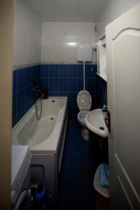 LazarevacにあるApartman 23のバスルーム(バスタブ、トイレ、シンク付)