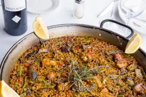 a pan of food with a lot of food at Hotel Tossal d'Altea in Altea