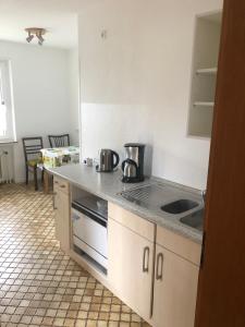 Kuchyň nebo kuchyňský kout v ubytování Ferienwohnung Im Bachgrund