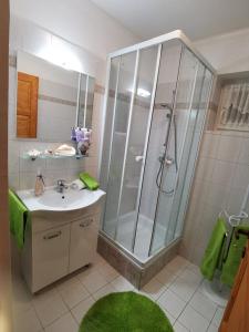 Koupelna v ubytování Farkas Apartman Rezi