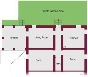 a floor plan of a building at Da TILLI alla Fornace - Agriturismo in Montaione